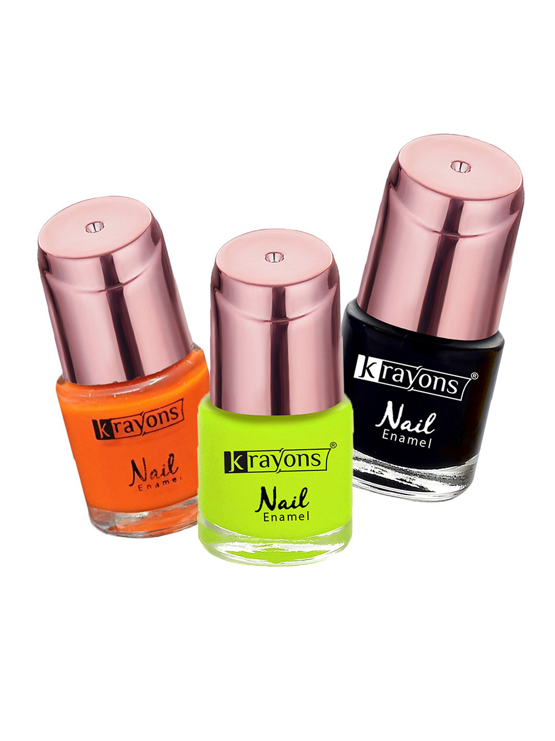 krayons Set Of 3 Color Me Crazy Gel Long Lasting Nail Polish - 8ml Each