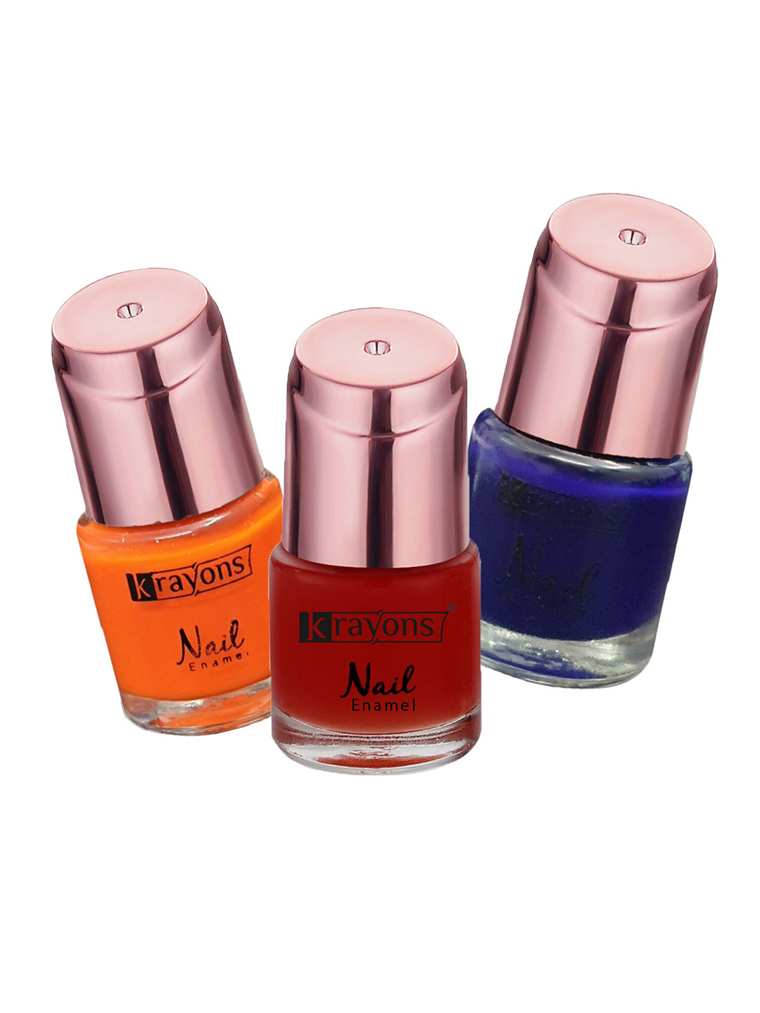 krayons Set Of 3 Color Me Crazy Gel Long Lasting Nail Polish - 8ml Each