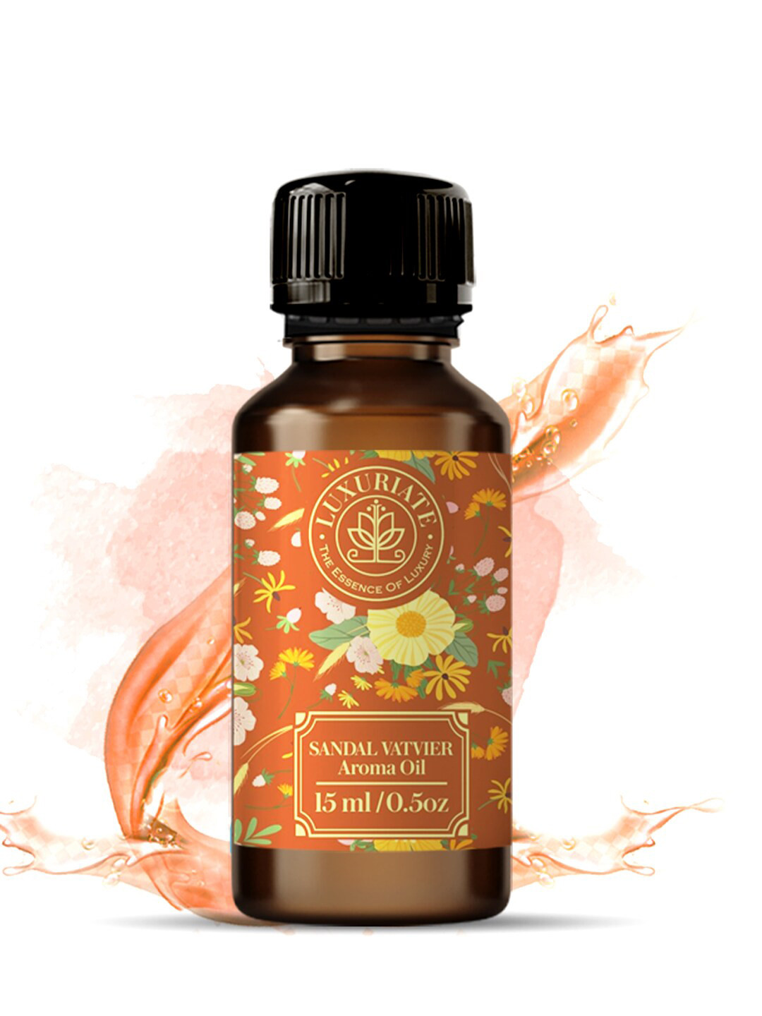 LUXURIATE Brown Sandalwood Vatvier Aroma Oil 15 ml