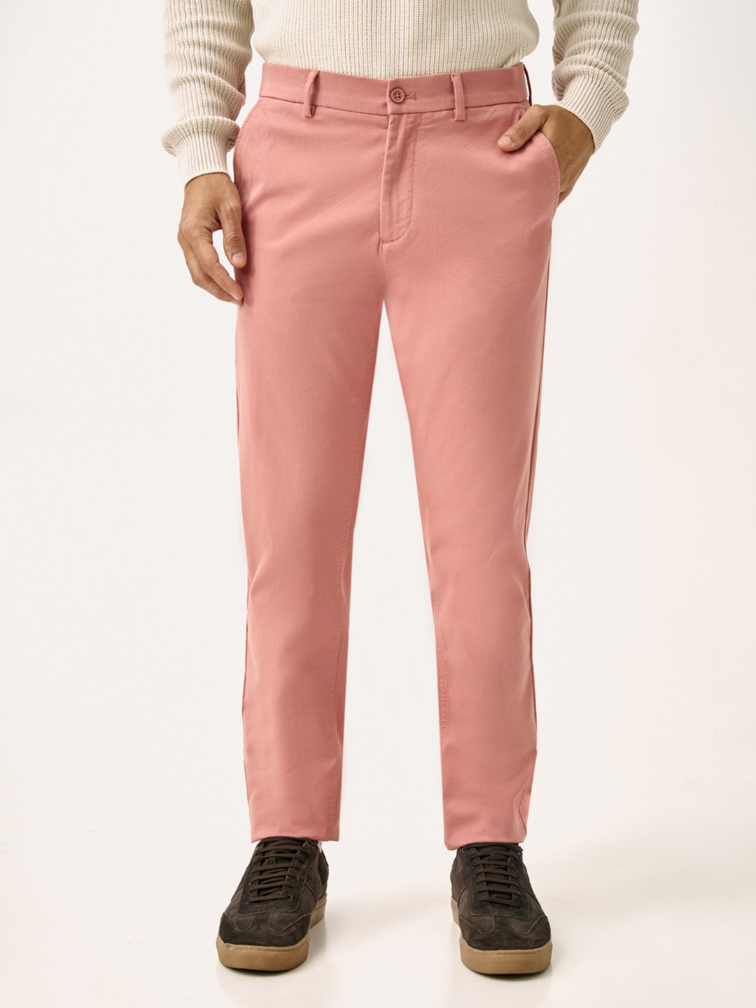 The Pant Project Men Coral Slim-Fit Stretchable Cotton Chinos