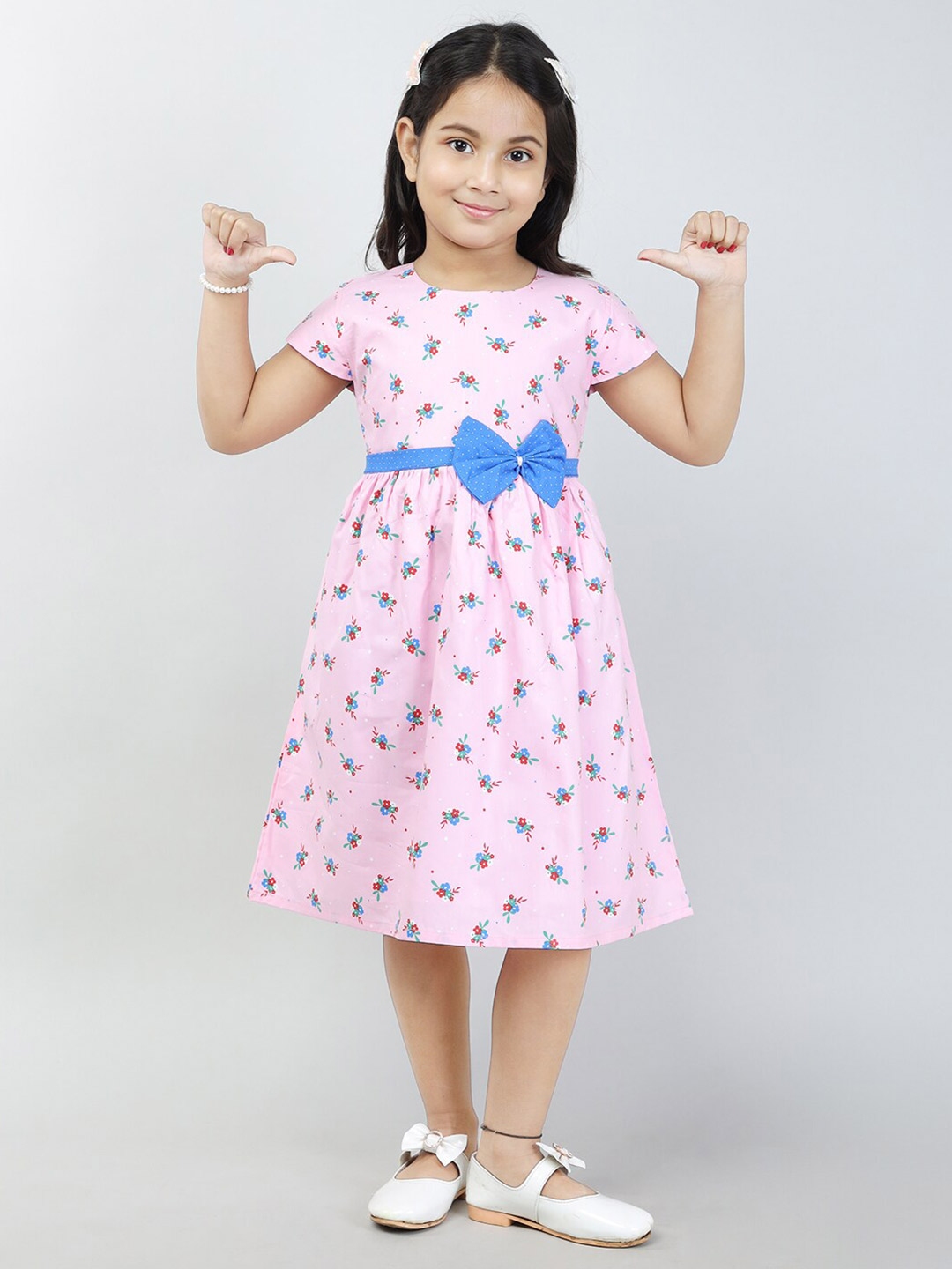 Buy Todd N Teen Girls Floral Printed Fit Flare Cotton Dress With Bow Belt Dresses for Girls 21812098 Myntra
