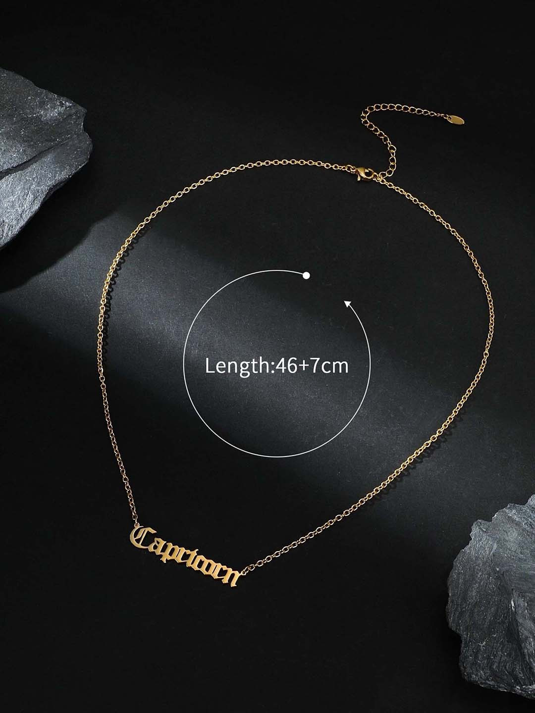 Pinapes Women Gold-Plated Capricorn Necklace