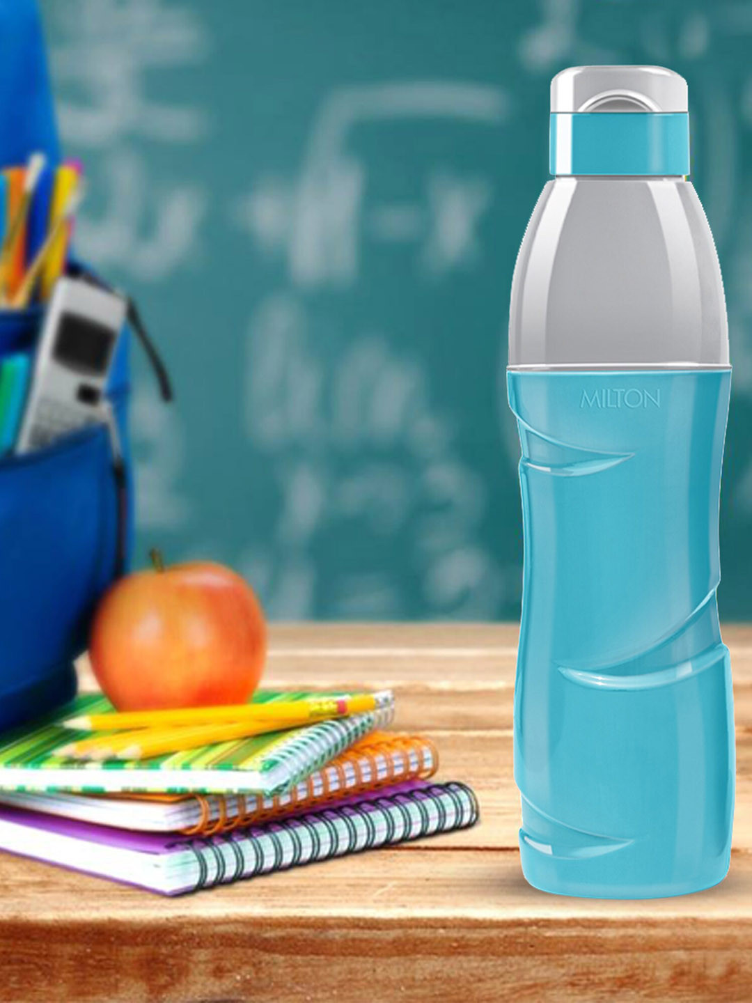 Milton Kool Crony 900 Blue Conversational Plastic Single Wall Vacuum Water Bottle - 700ml