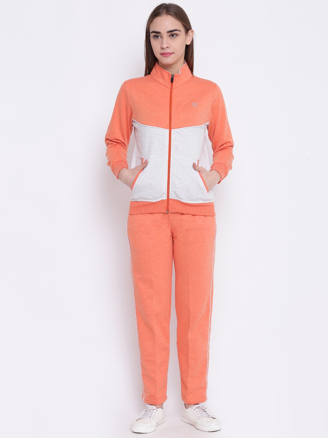 Orange and white tracksuit sale