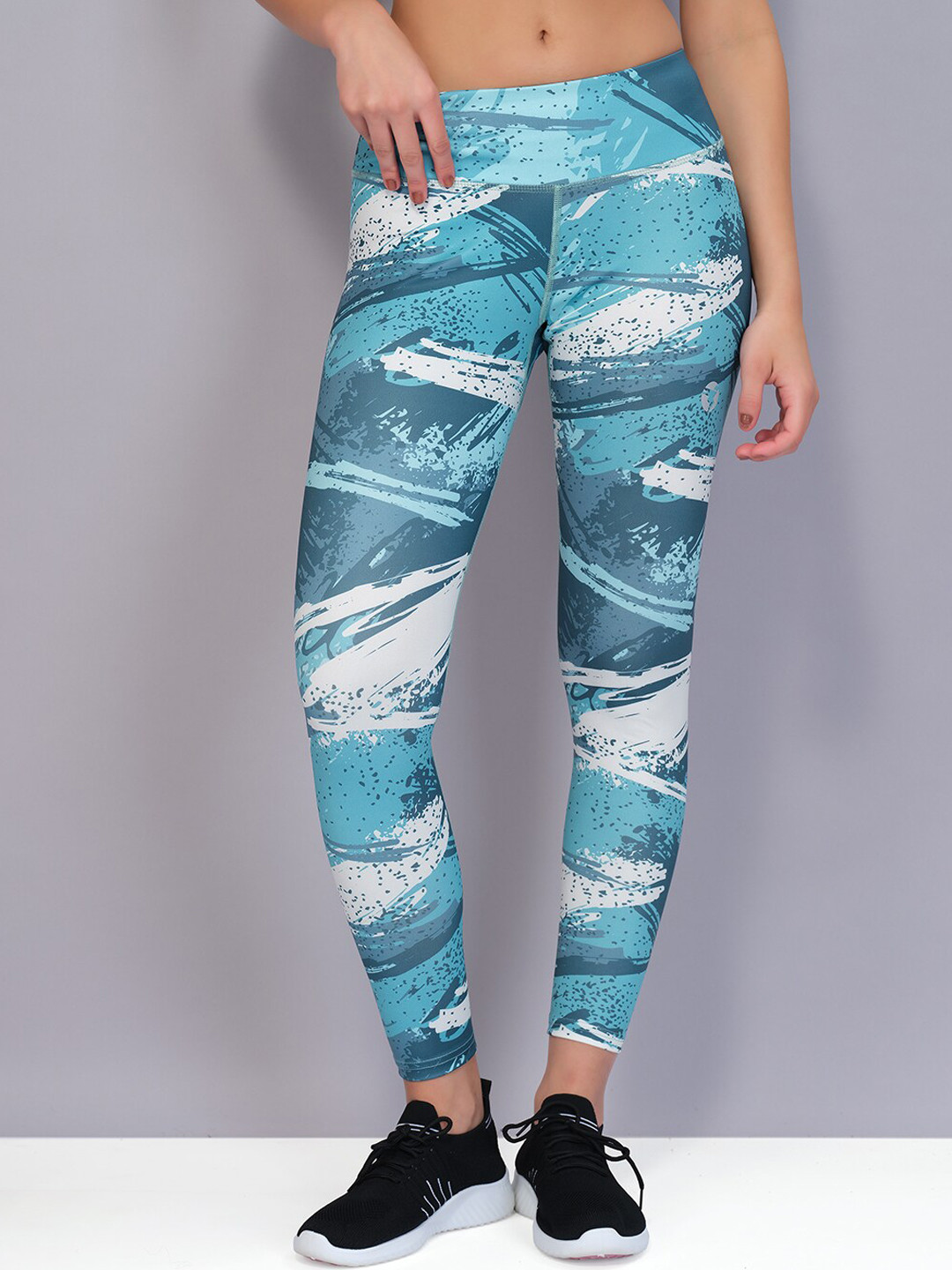 Technosport Women Printed Anti-Microbial Rapid-dry Training Tights