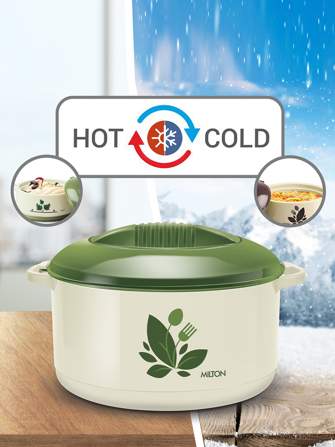 Milton Orchid 17500 Moss Green Inner Steel Casserole 15.5 L