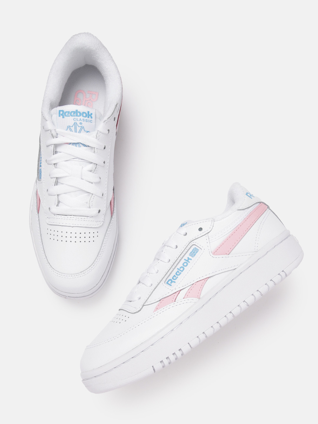 Reebok Classic Women Perforated Club C Double Revenge Training Non-Marking Shoes