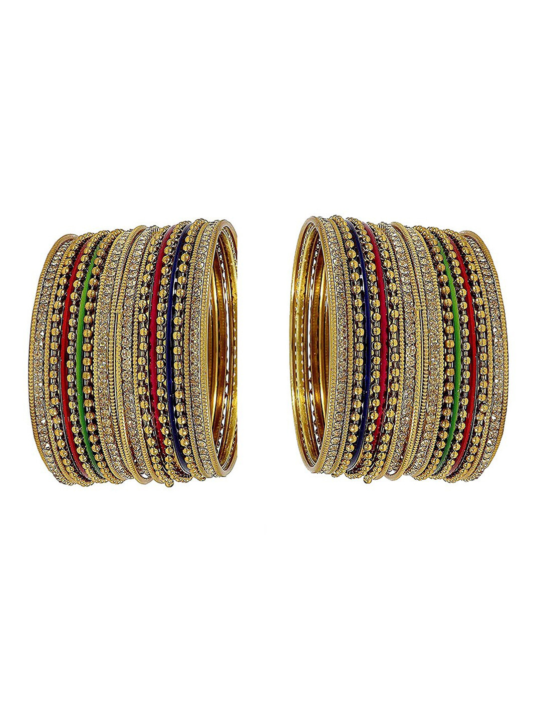 NMII 44 Pcs Zircon Studded Bangles