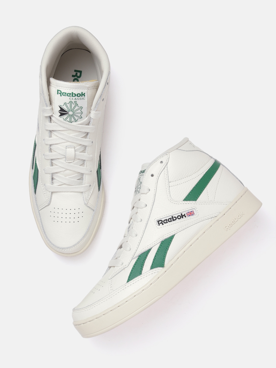 Silver high top reeboks online