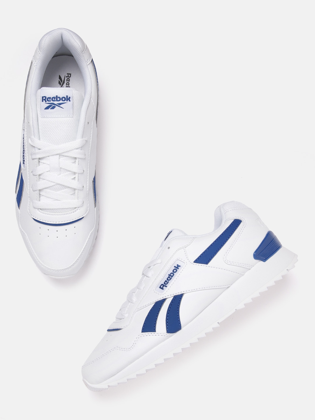 Reebok royal glide best sale clip perforated trainers mens