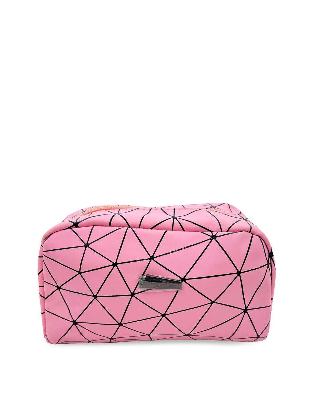 Peau D'origine Women Pink & Black Printed Makeup Travel Pouch