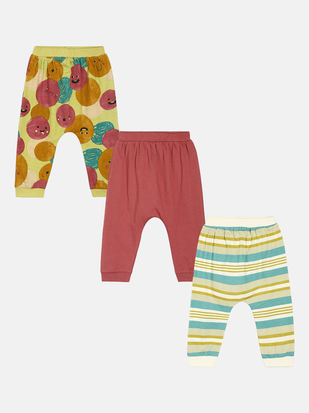 MINI KLUB Boys Pack of 3 Printed Easy Wash Lounge Pant Joggers