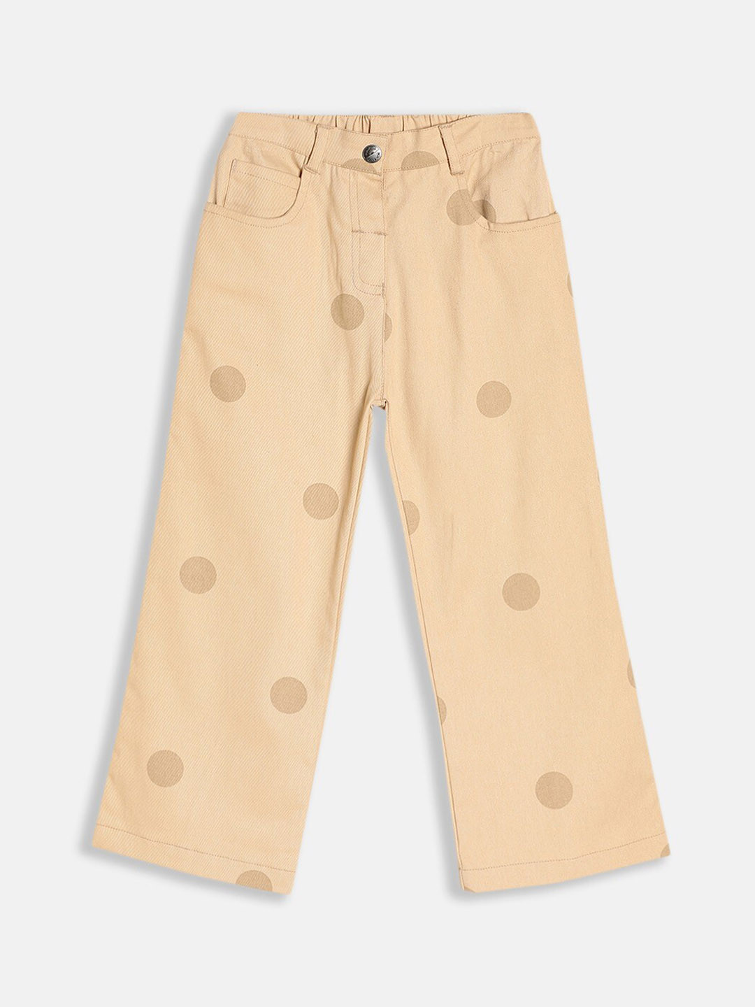 MINI KLUB Girls Printed Easy Wash Cotton Culottes Regular Trousers