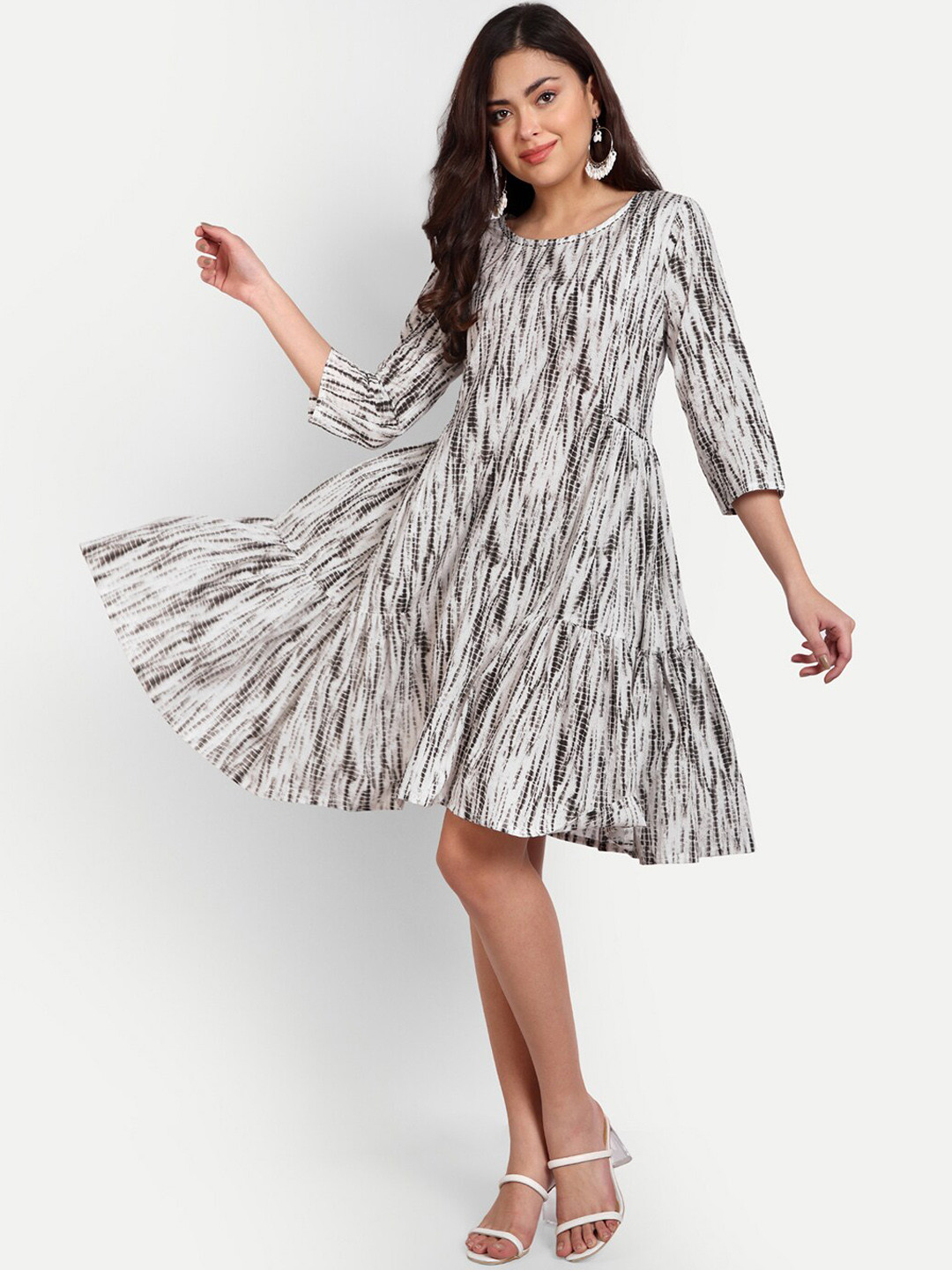 Haute and Humble Printed Cotton A-Line Dress