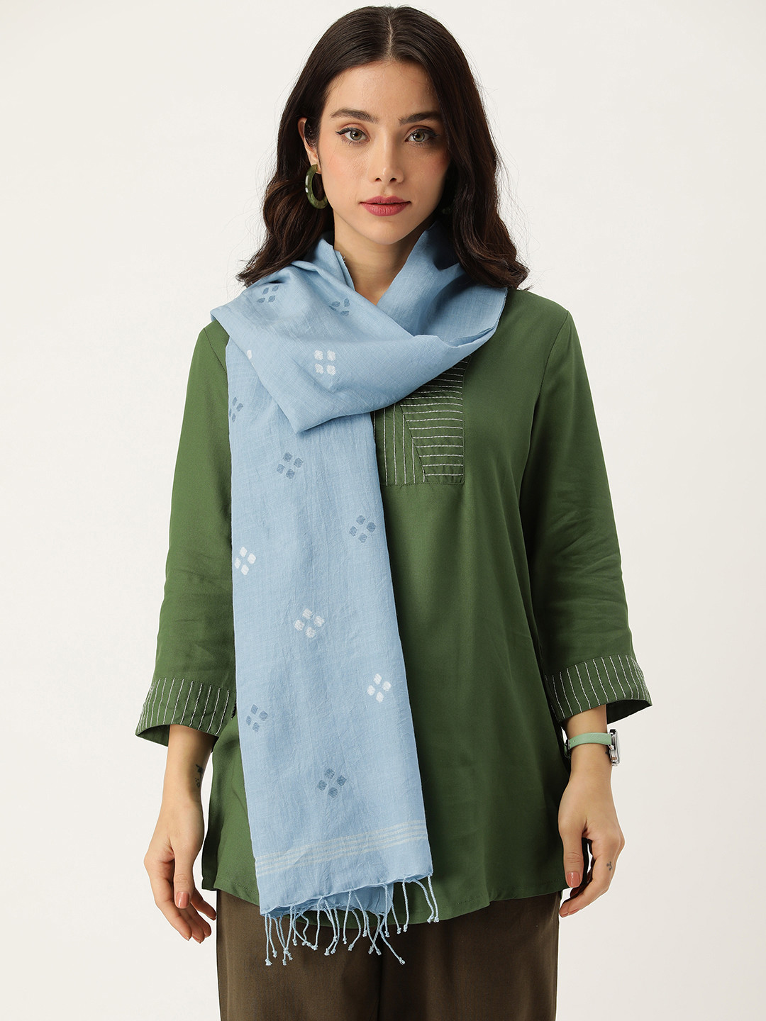 ASVA Jamdani Buttas Printed Scarf