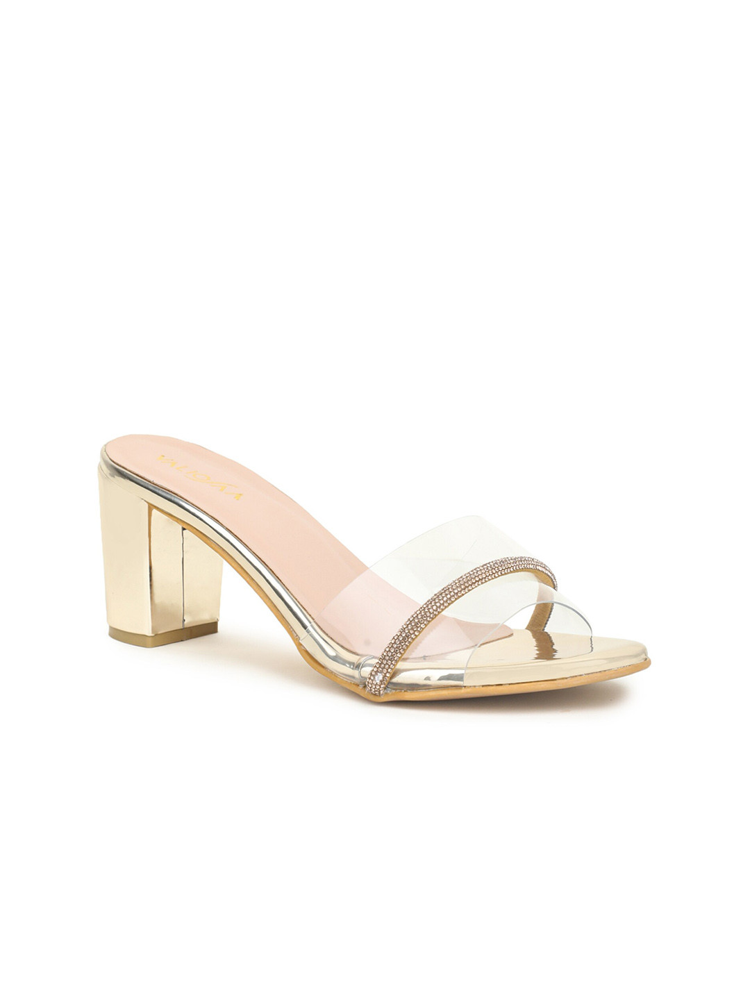 VALIOSAA Women Peep Toe Block Heeled Sandals