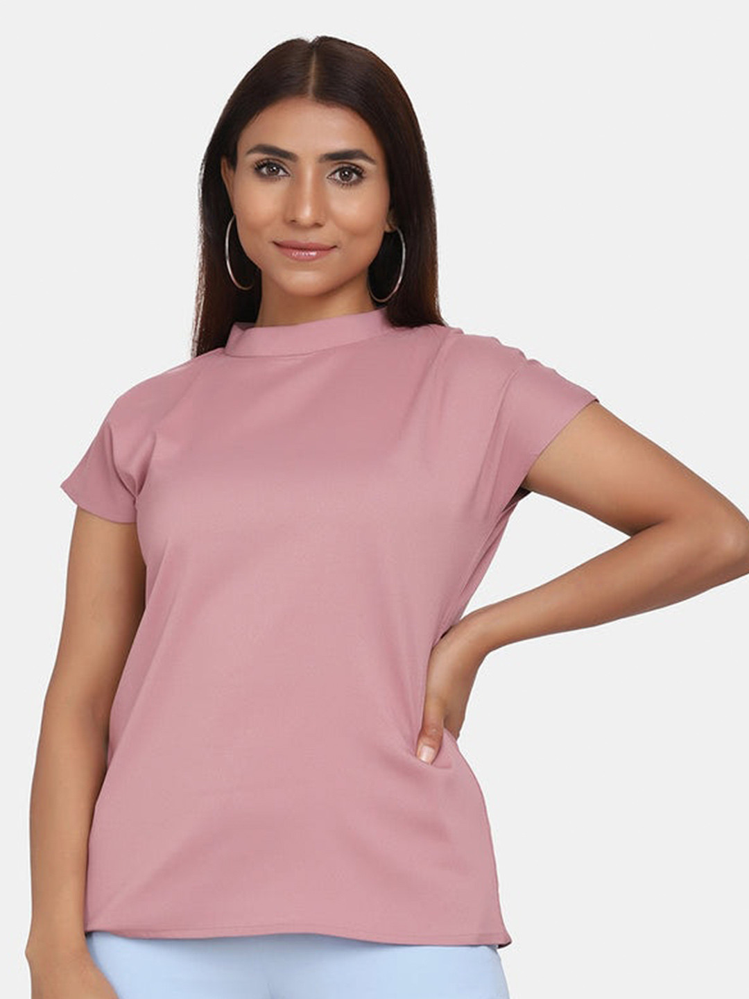 PowerSutra High Neck Short Sleeve Top