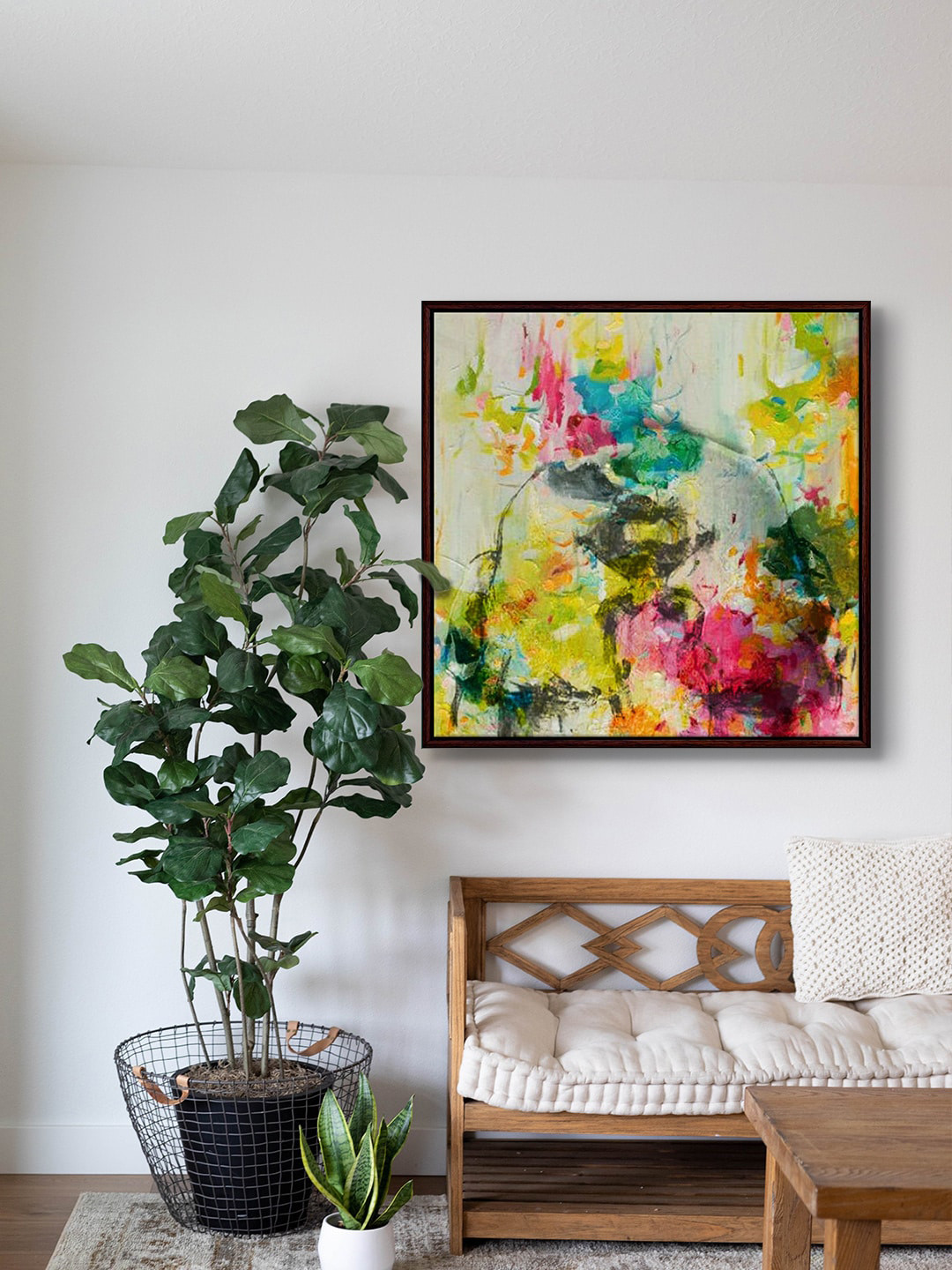 999Store Modern Art Canvas Wall Square Paintings Wall Art - 24 x 24In