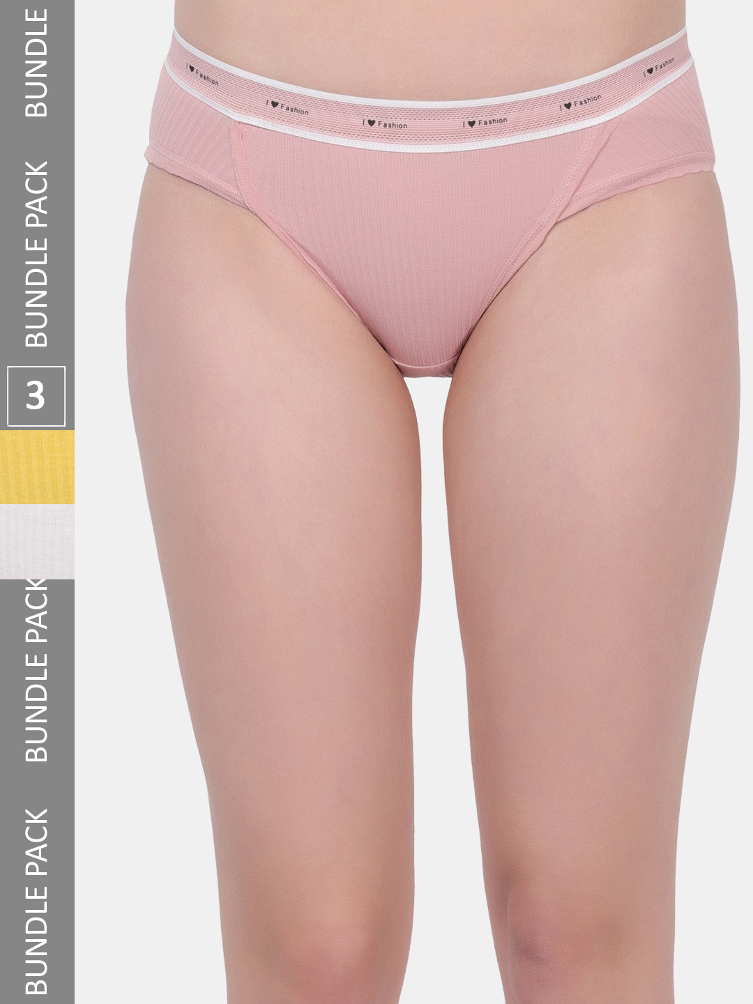 Amour Secret Women Pack Of 3 Knitted Anti-Bacterial Bikini Briefs