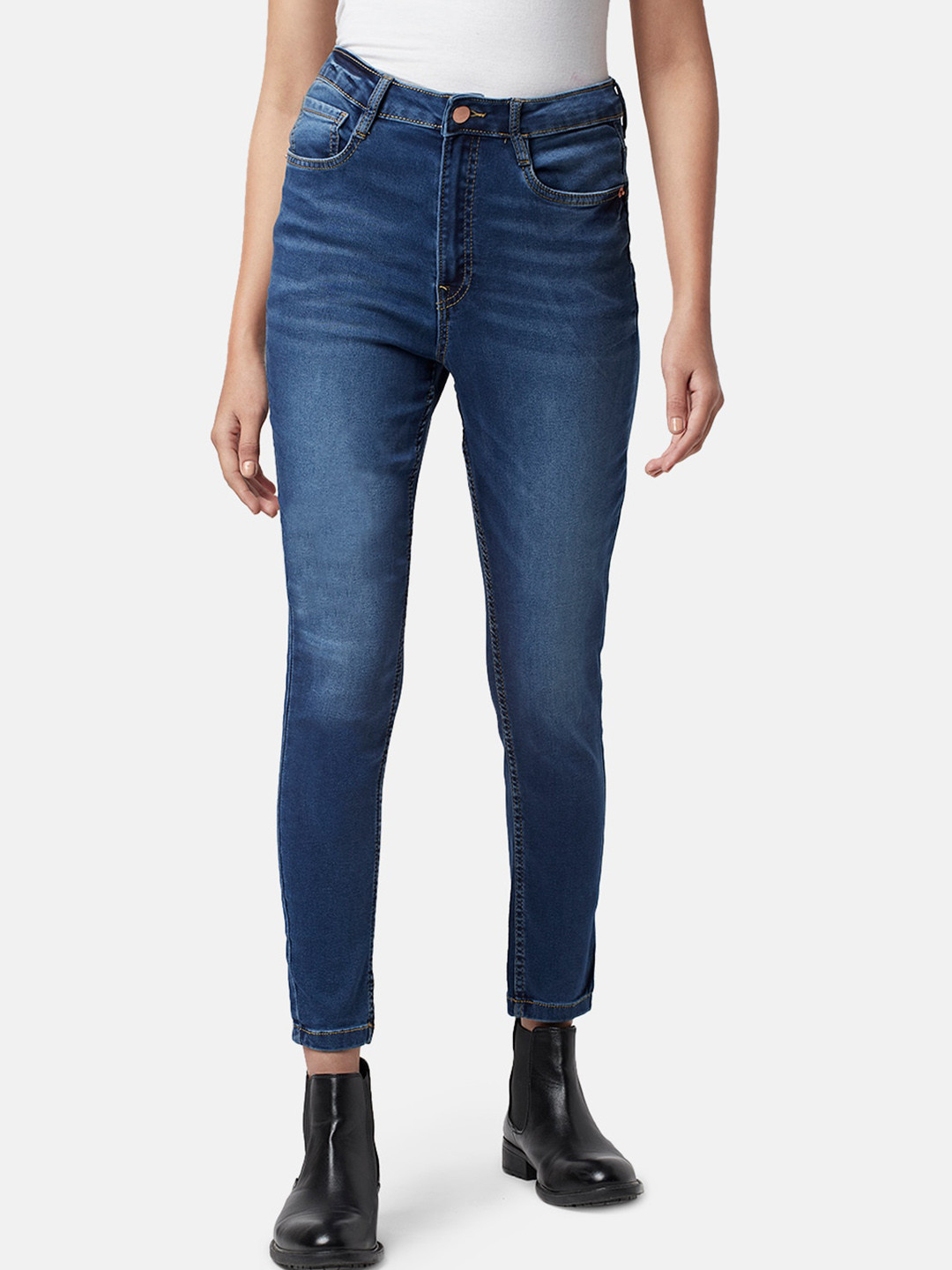 SF JEANS by Pantaloons Women Skinny Fit High-Rise Light Fade Jeans