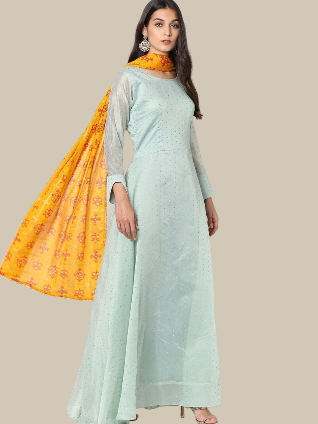 Chhabra 555 Woven Design Anarkali Kurta With Dupatta