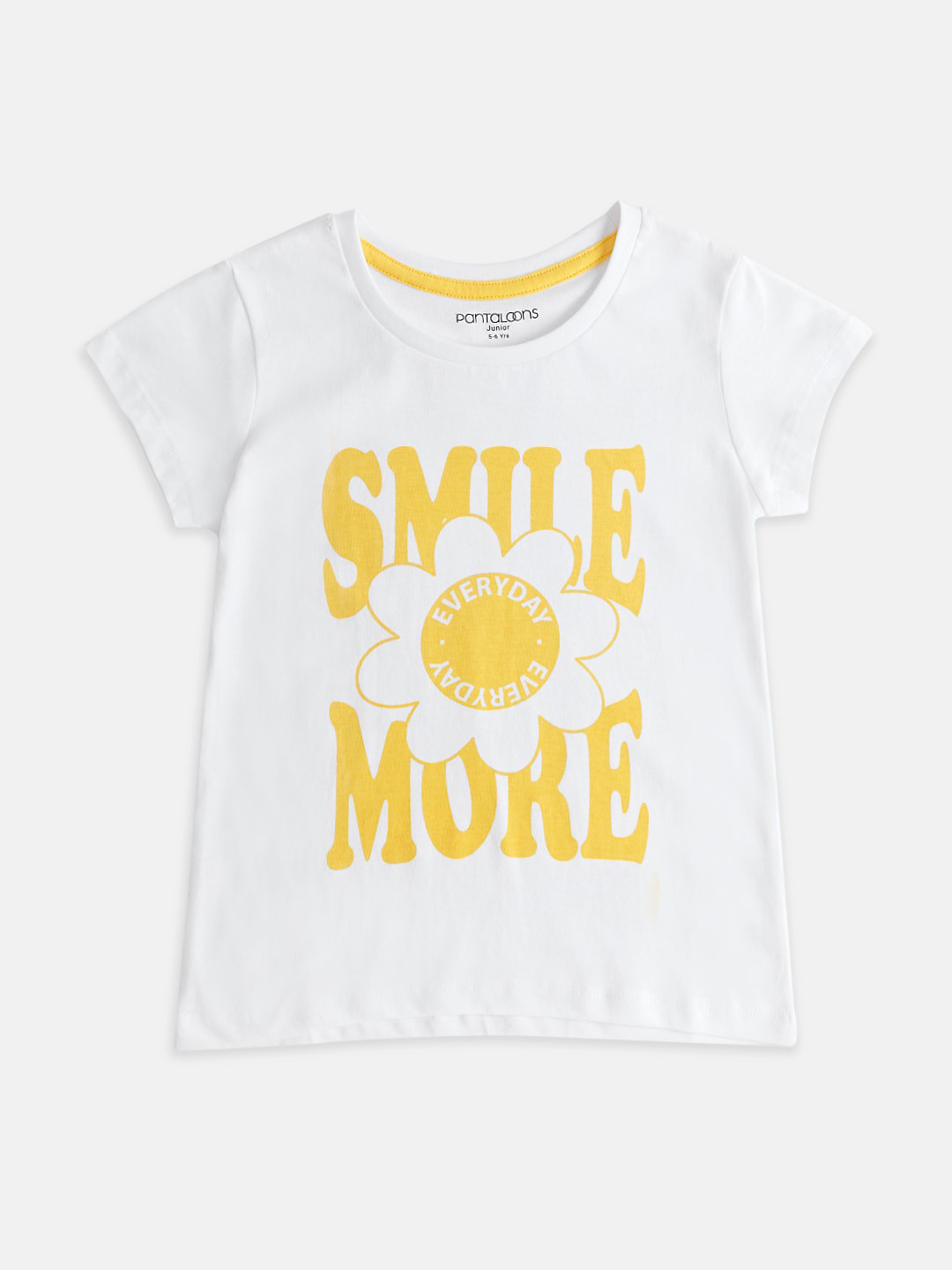 Pantaloons Junior Girls Typography Printed Cotton T-shirt