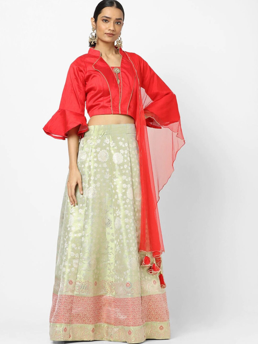 Chhabra 555 Made to Measure Brocade Lehenga With Choli & With Dupatta