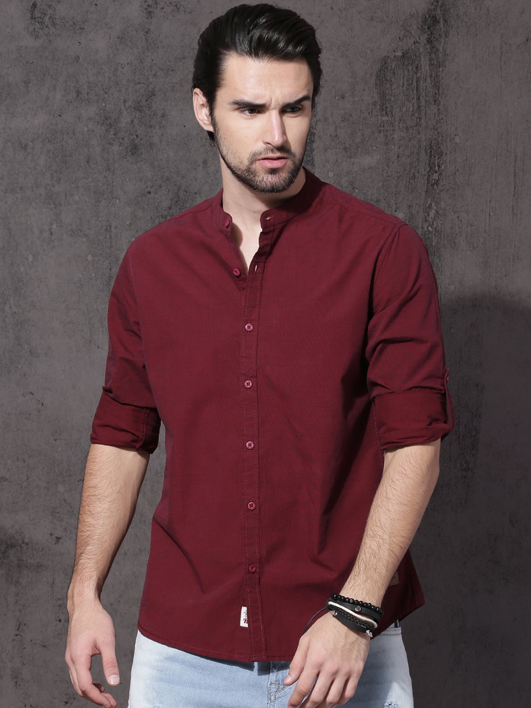 Buy Men Maroon Regular Fit Formal Shirts Online - 260470 | Peter England
