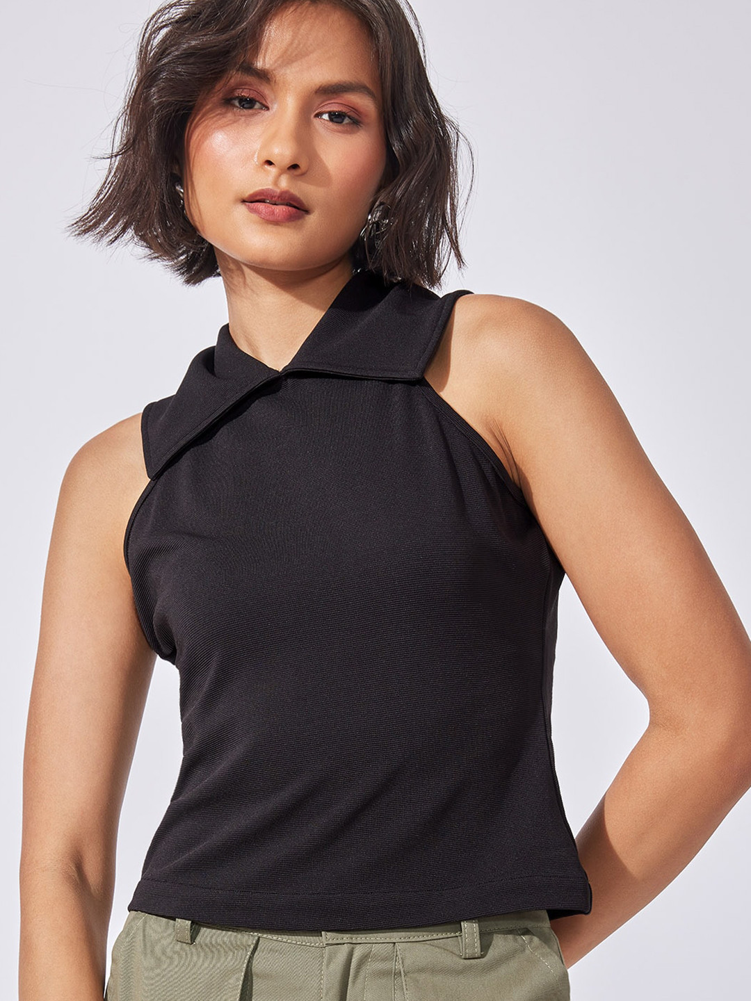 The Label Life Shirt Collar Top