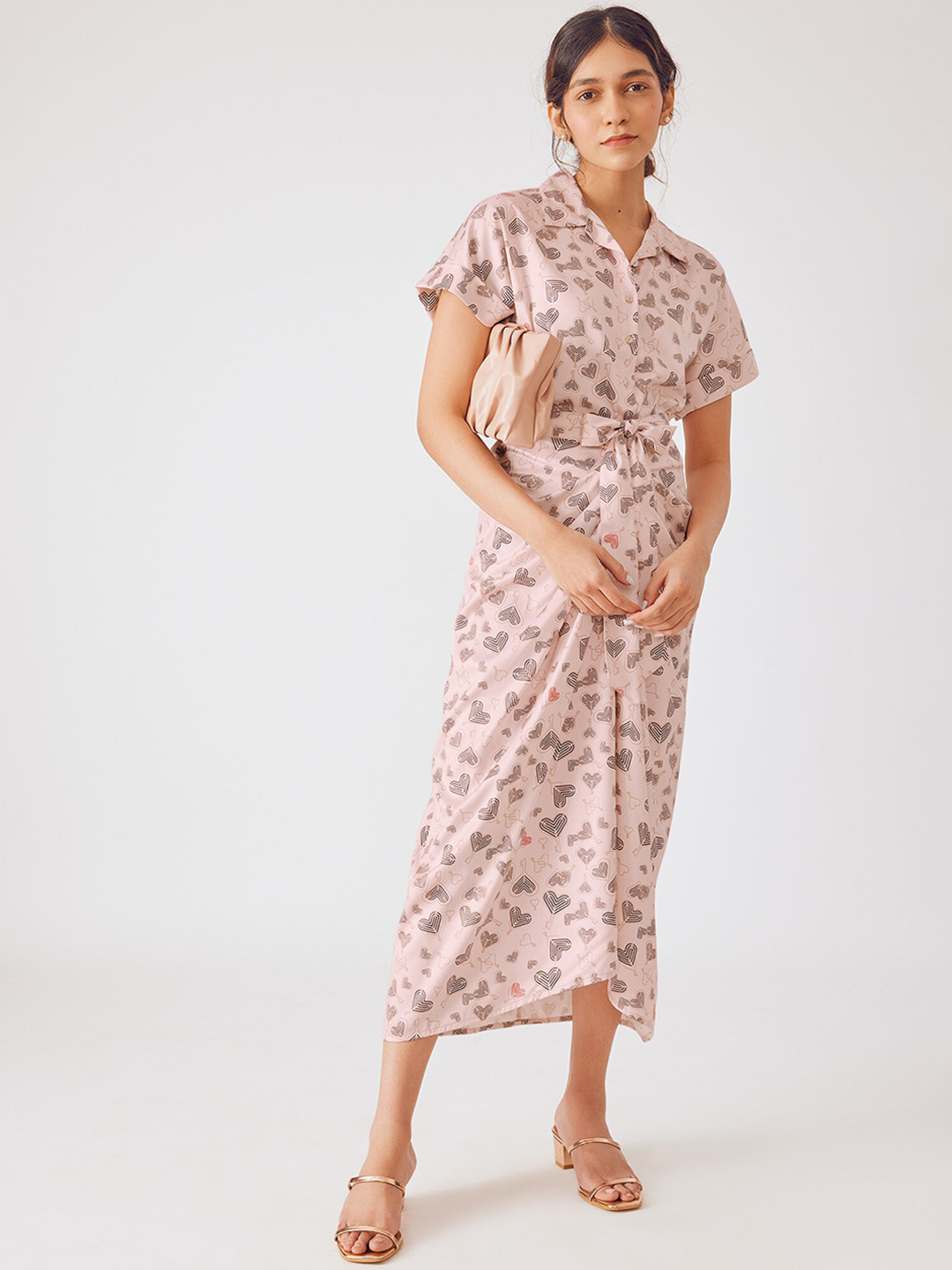 The Label Life Monogram Key Printed Midi-Length Skirt