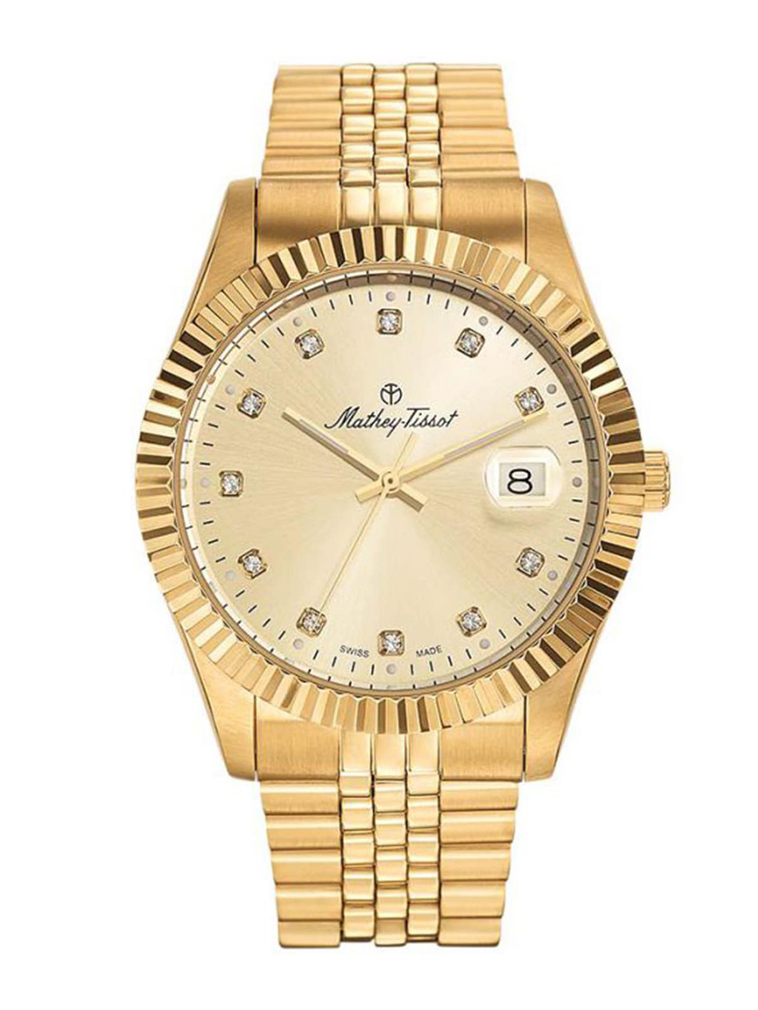 Mathey-Tissot Swiss Made Men Embellished Dial Analogue Watch H710PDI