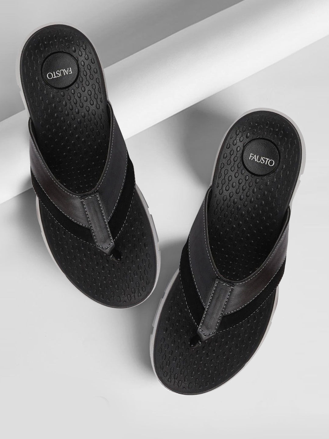 FAUSTO Men Slip On Thong Flip-Flops