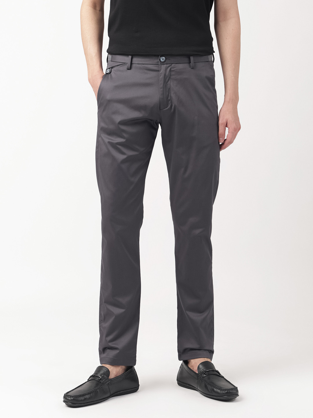 RARE RABBIT Men Daron Mid-Rise Slim Fit Trouser