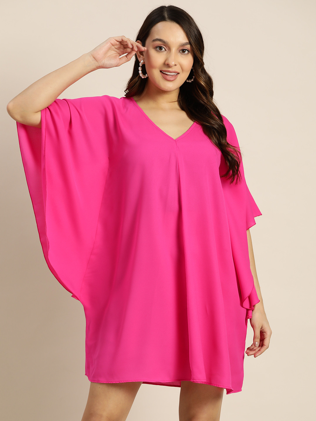 Qurvii Crepe Kaftan Dress