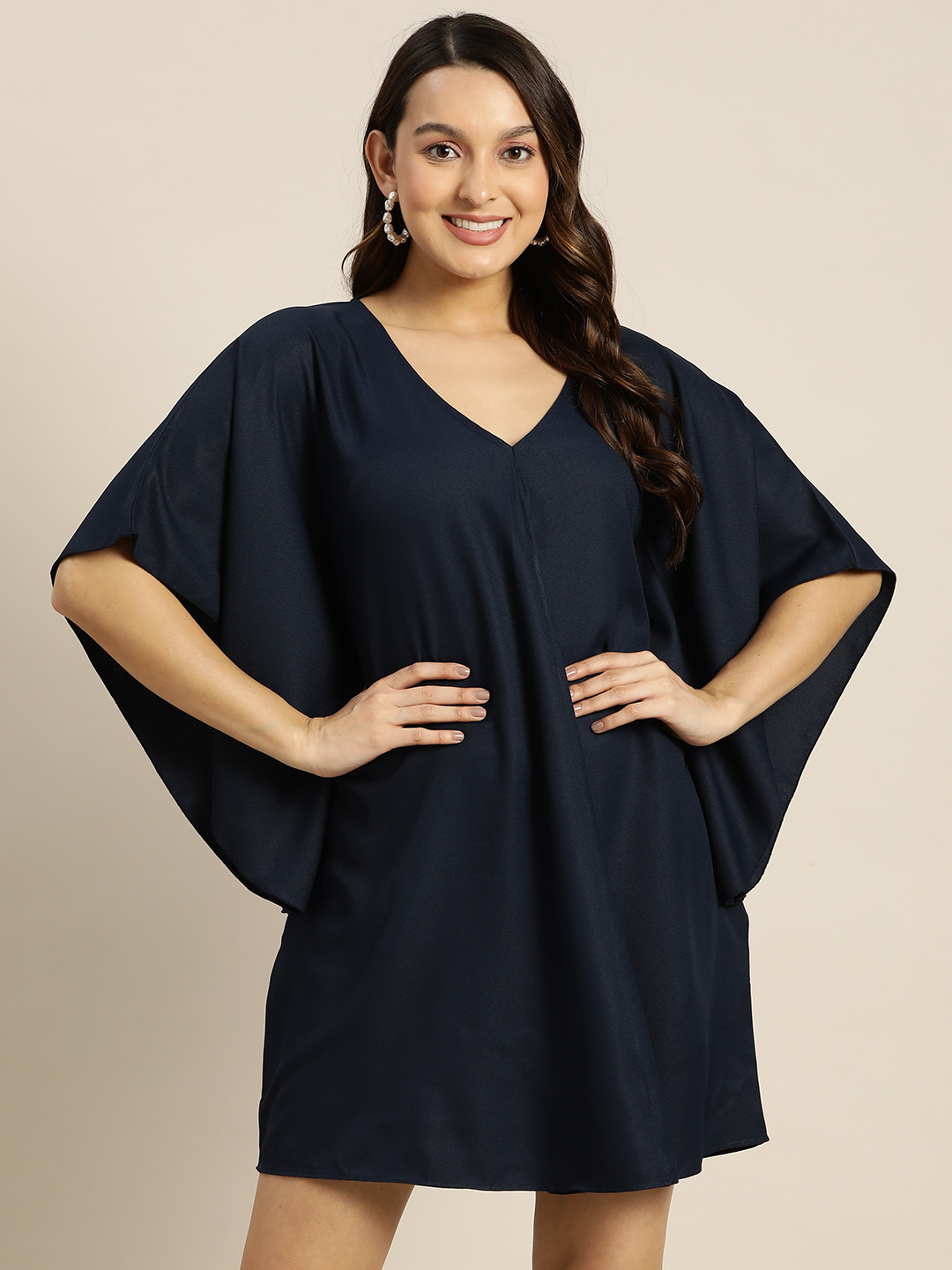 Qurvii Crepe Kaftan Dress