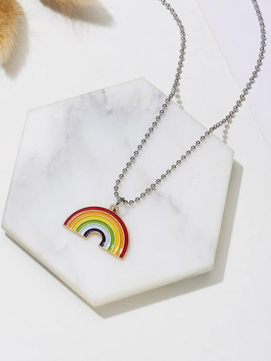 Pinapes Pack Of 2 Silver Plated Minimal Necklaces