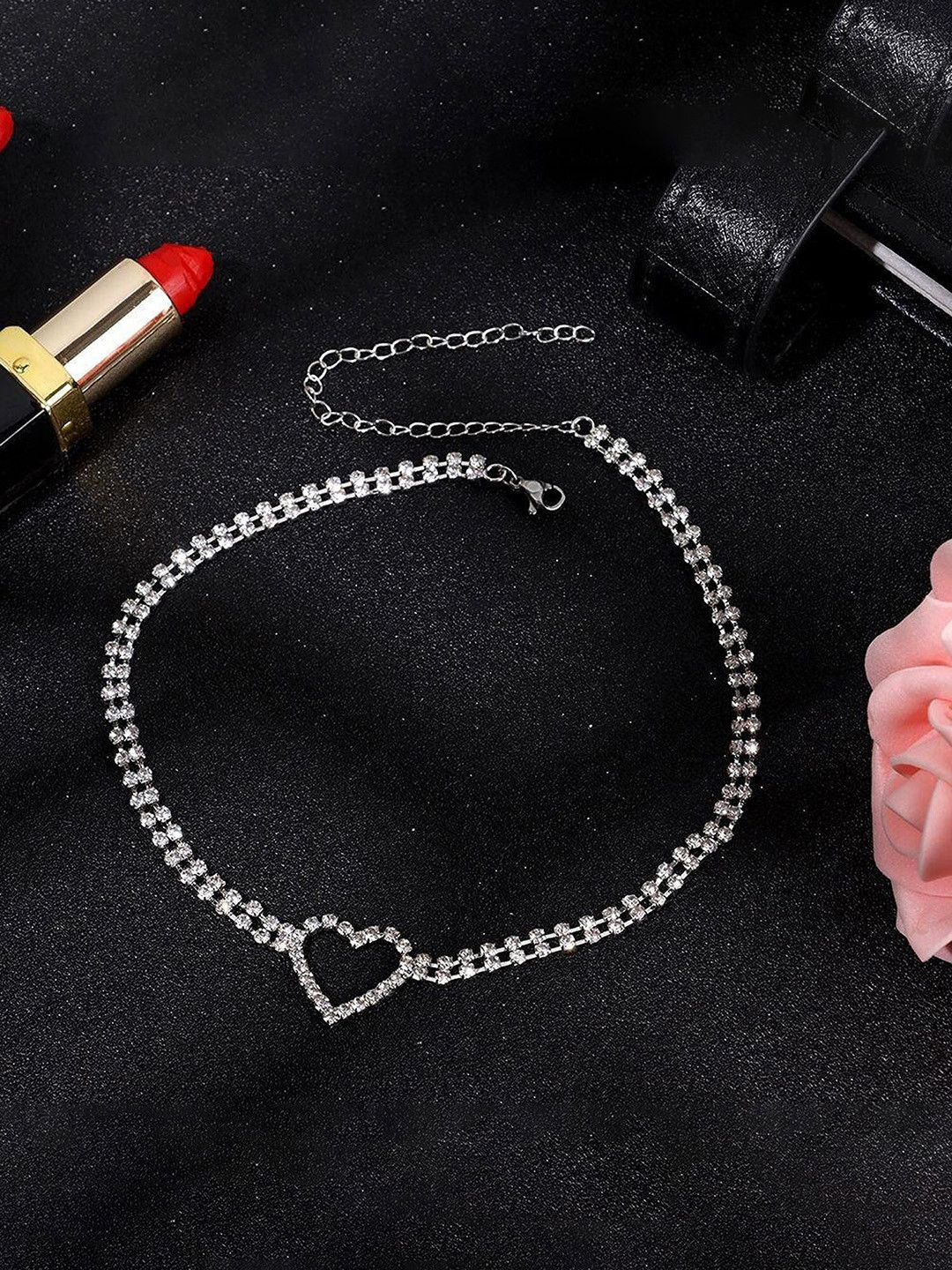 Pinapes Pack Of 2 Silver-Plated Minimal Oxidised Necklaces