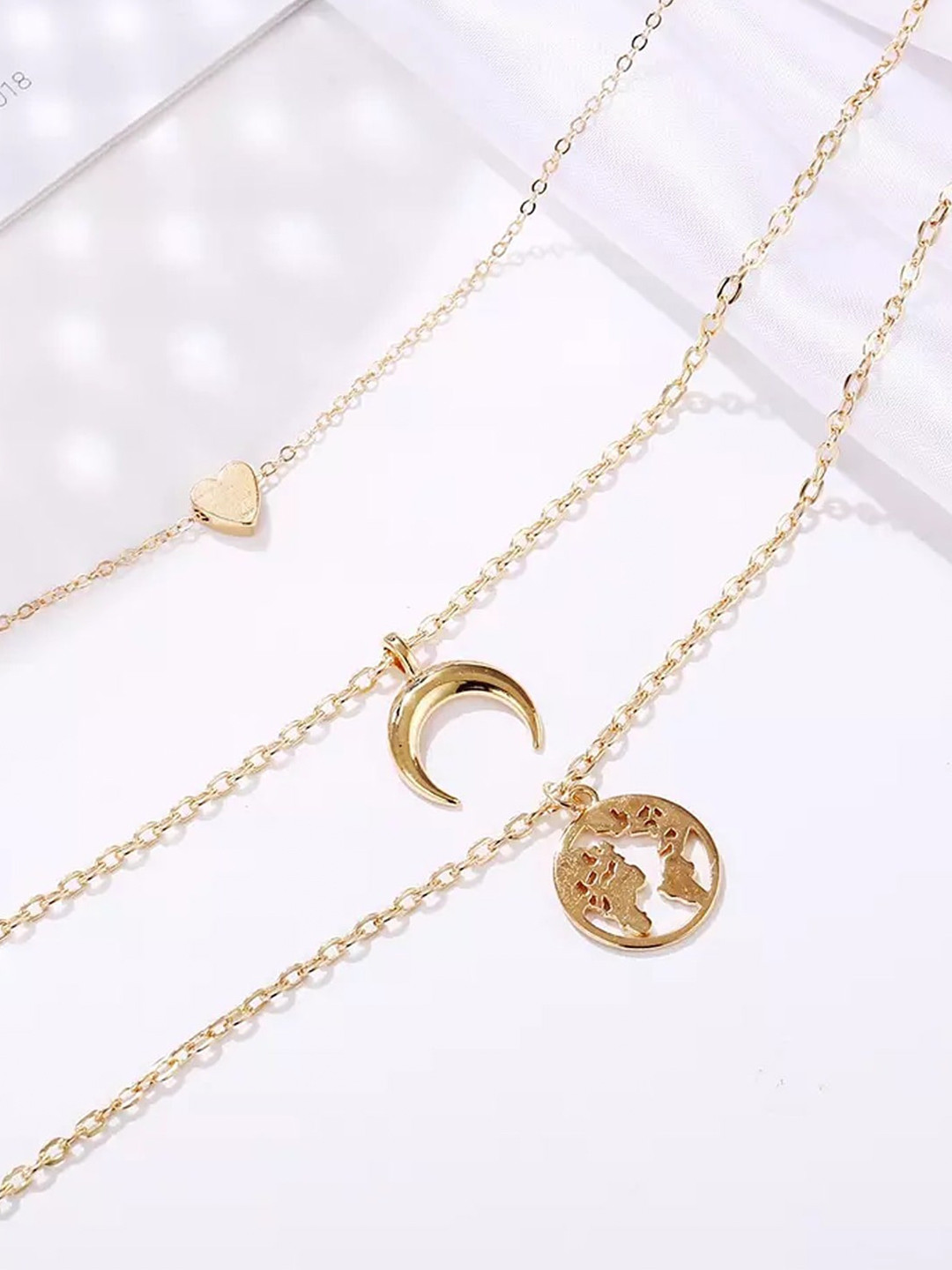 Pinapes Set of 2 Gold-Plated Multilayer Chain