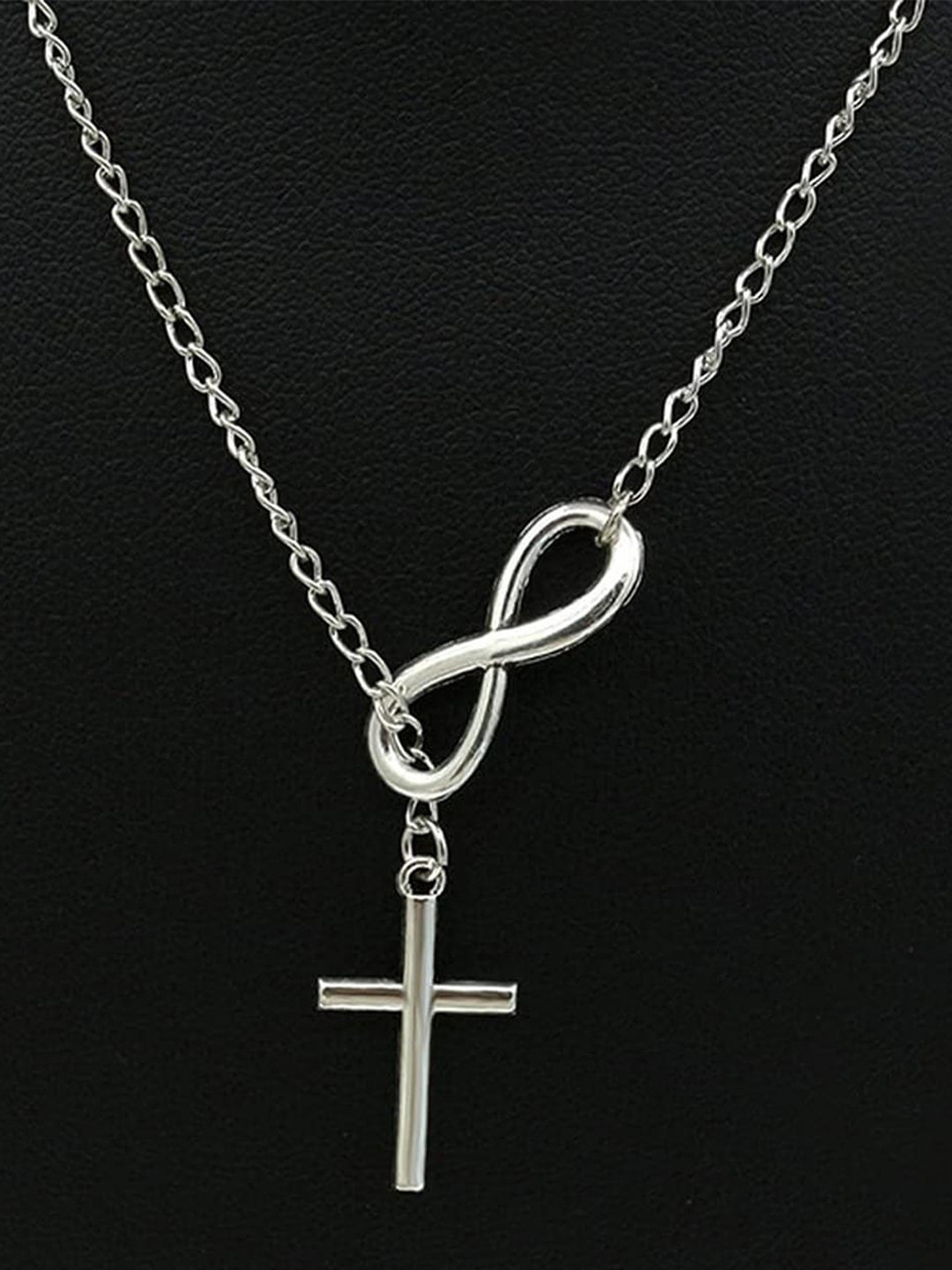 Pinapes Set of 2 Gold-Plated Cross & Infinity Necklace