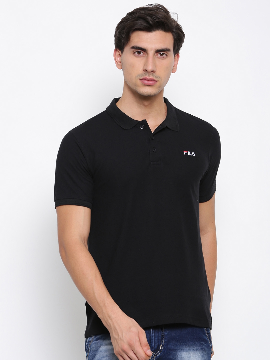 Buy FILA Men Black Solid Polo Collar T Shirt - Tshirts for ... Buy FILA Men Black Solid Polo Collar T Shirt - Tshirts for ...