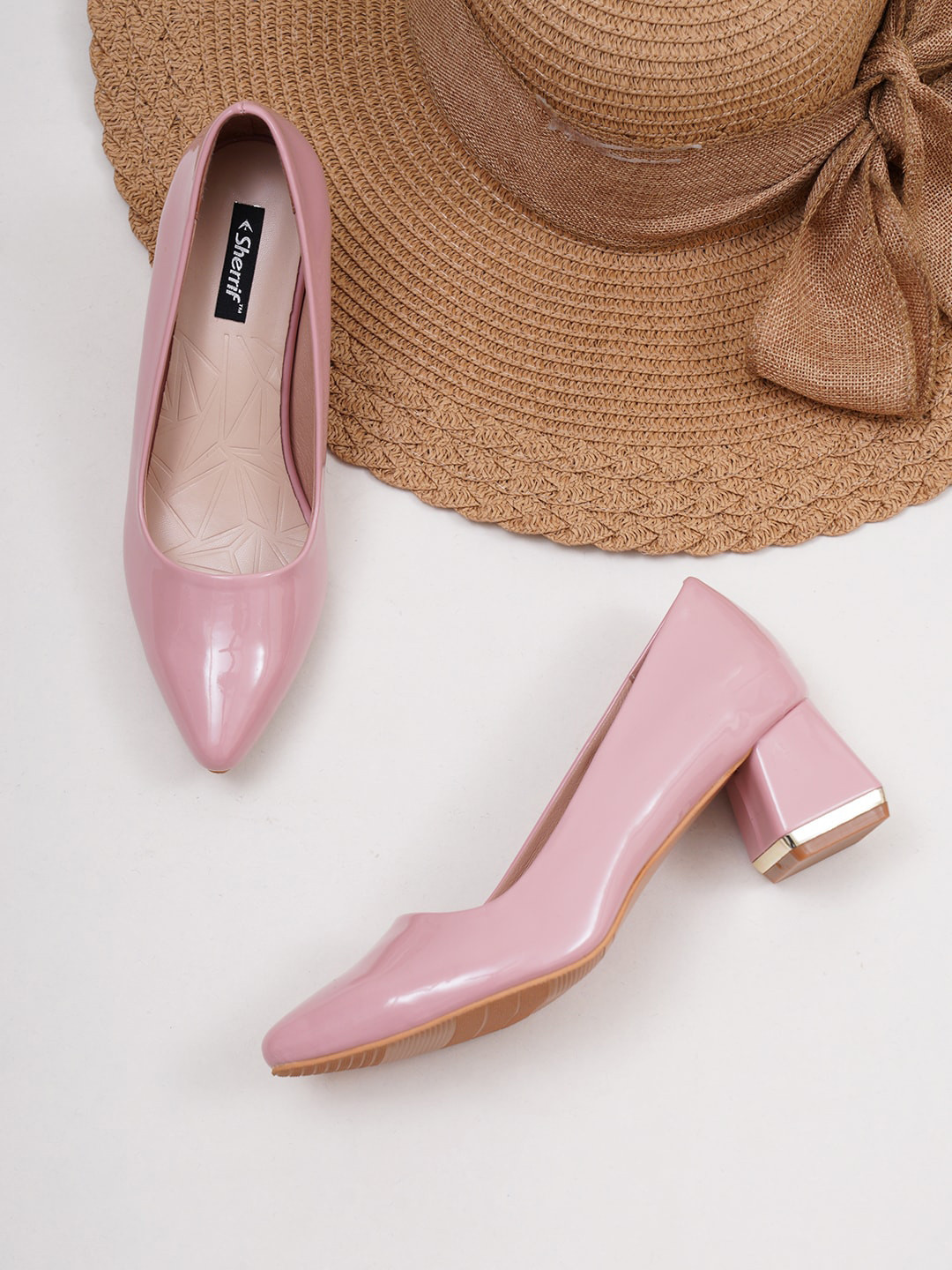 Sherrif Shoes Closed Back Block Pumps