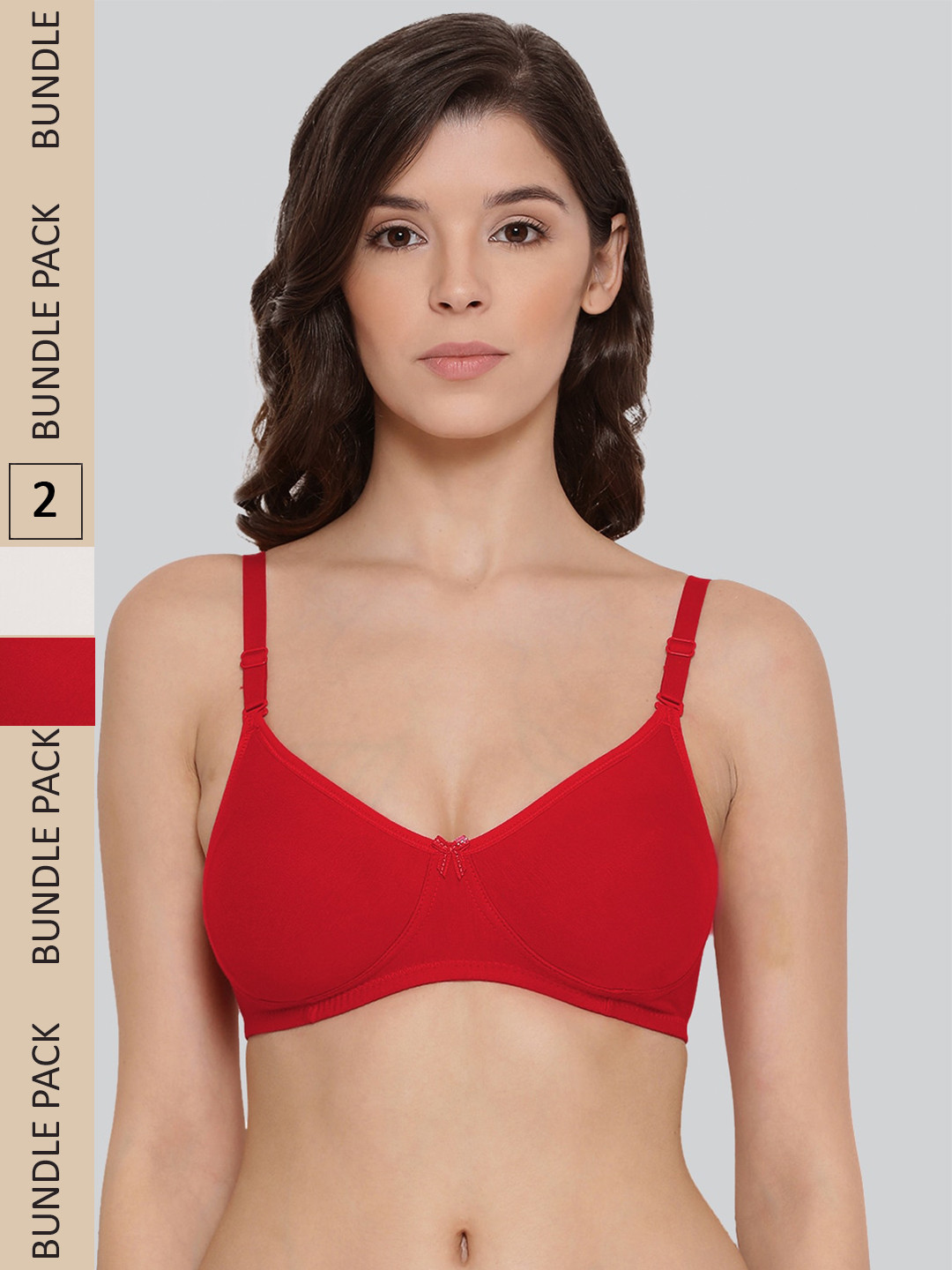 LYRA Pack Of 2 Combed Cotton Rich Full Coverage Spacer Bra