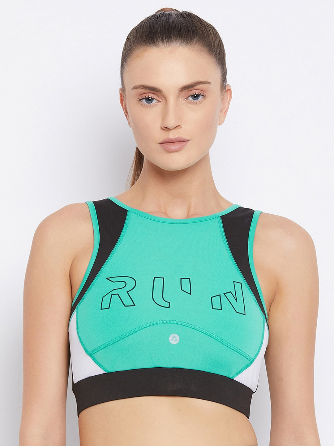 ATHLISIS Colourblocked Removable Padding All Day Comfort Dry Fit Non-Wired Workout Bra