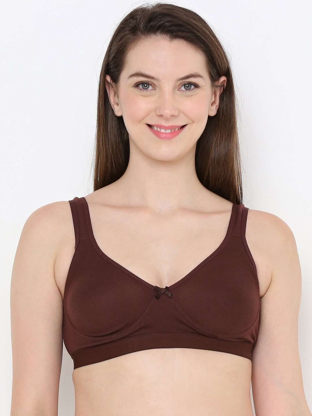 Buy Komli Lightly Padded Non Wired Full Coverage Bra - Grey at Rs