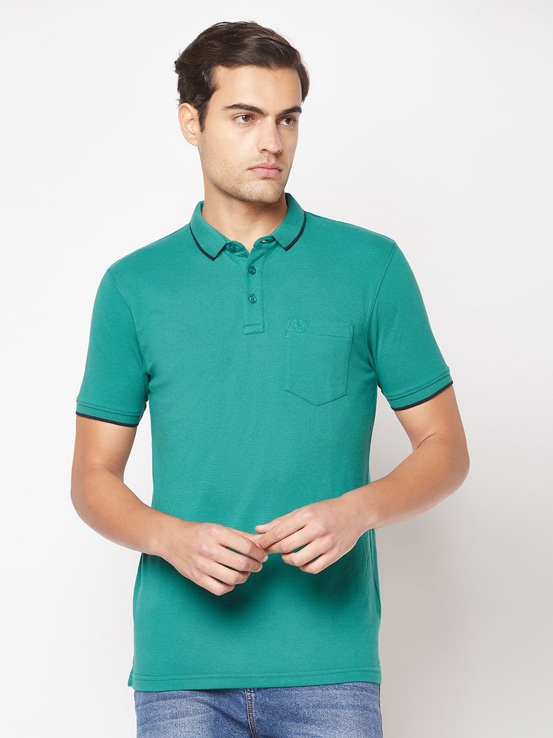 Crimsoune Club Polo Collar Slim Fit T-shirt