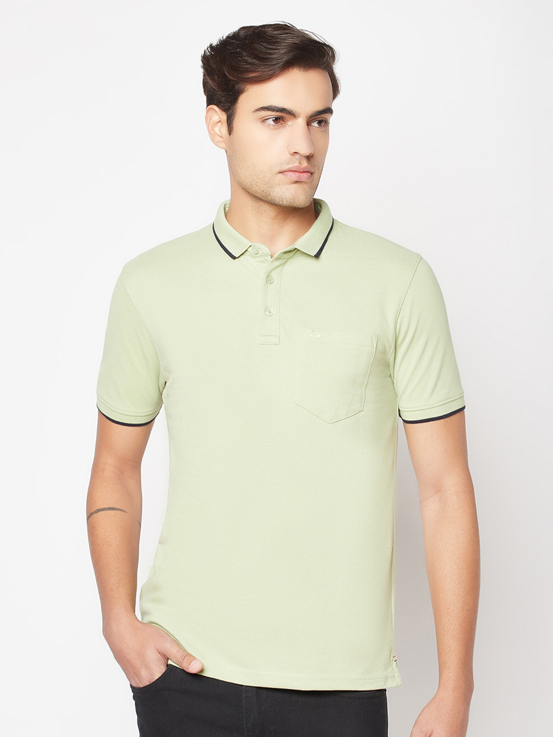 Crimsoune Club Polo Collar Short Sleeves T-shirt
