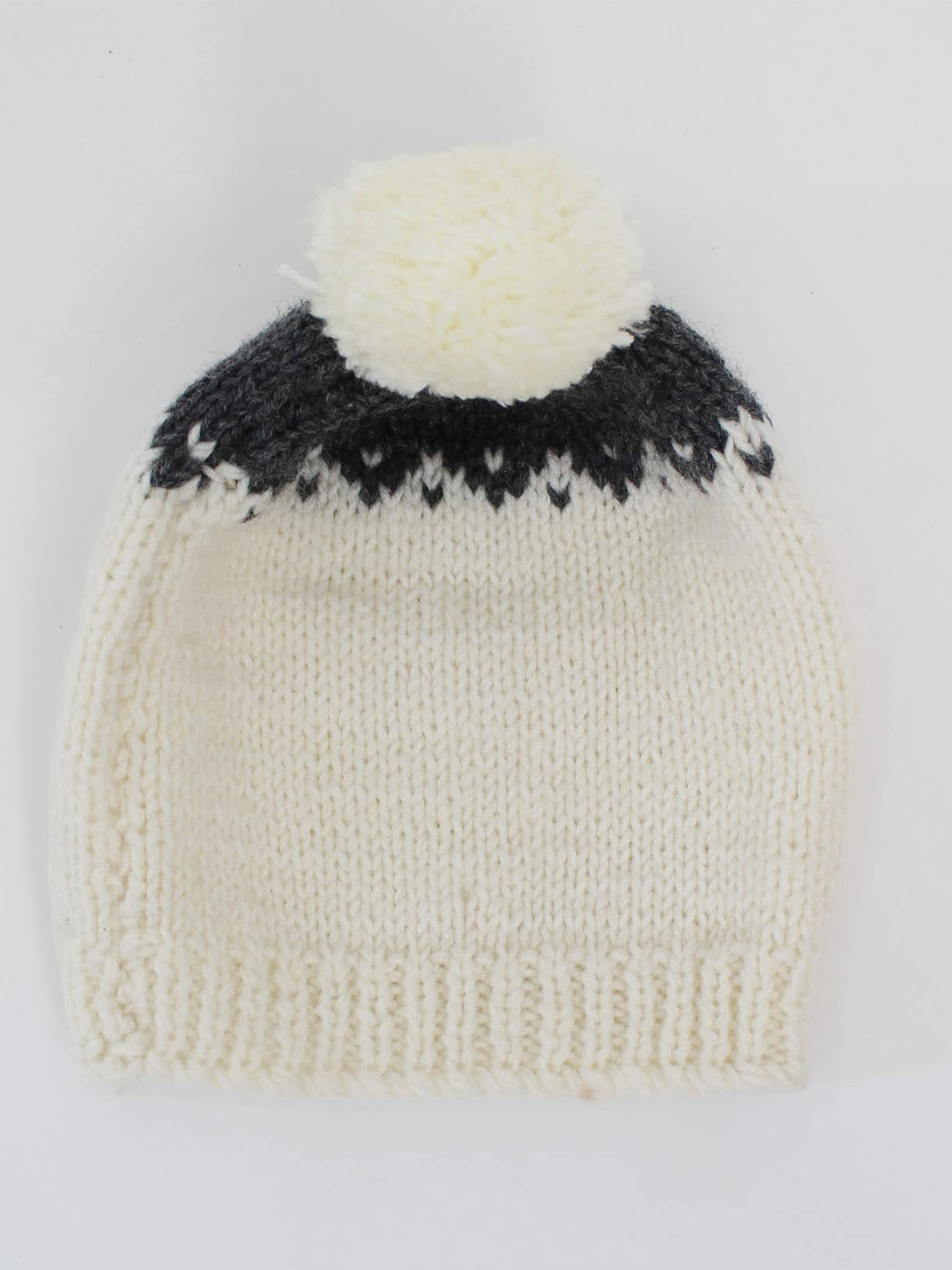 Woonie Infant Self Design Pom Pom Detailing Acrylic Cap