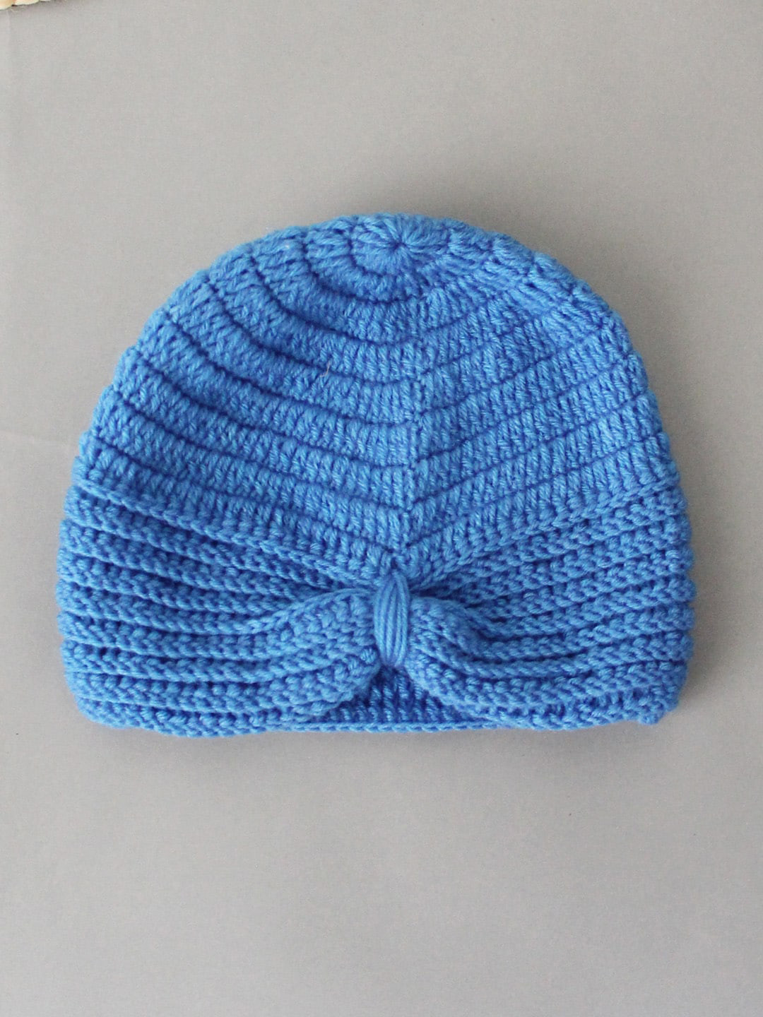 Woonie Infant Self Design Handmade Crochet Turban Acrylic Cap