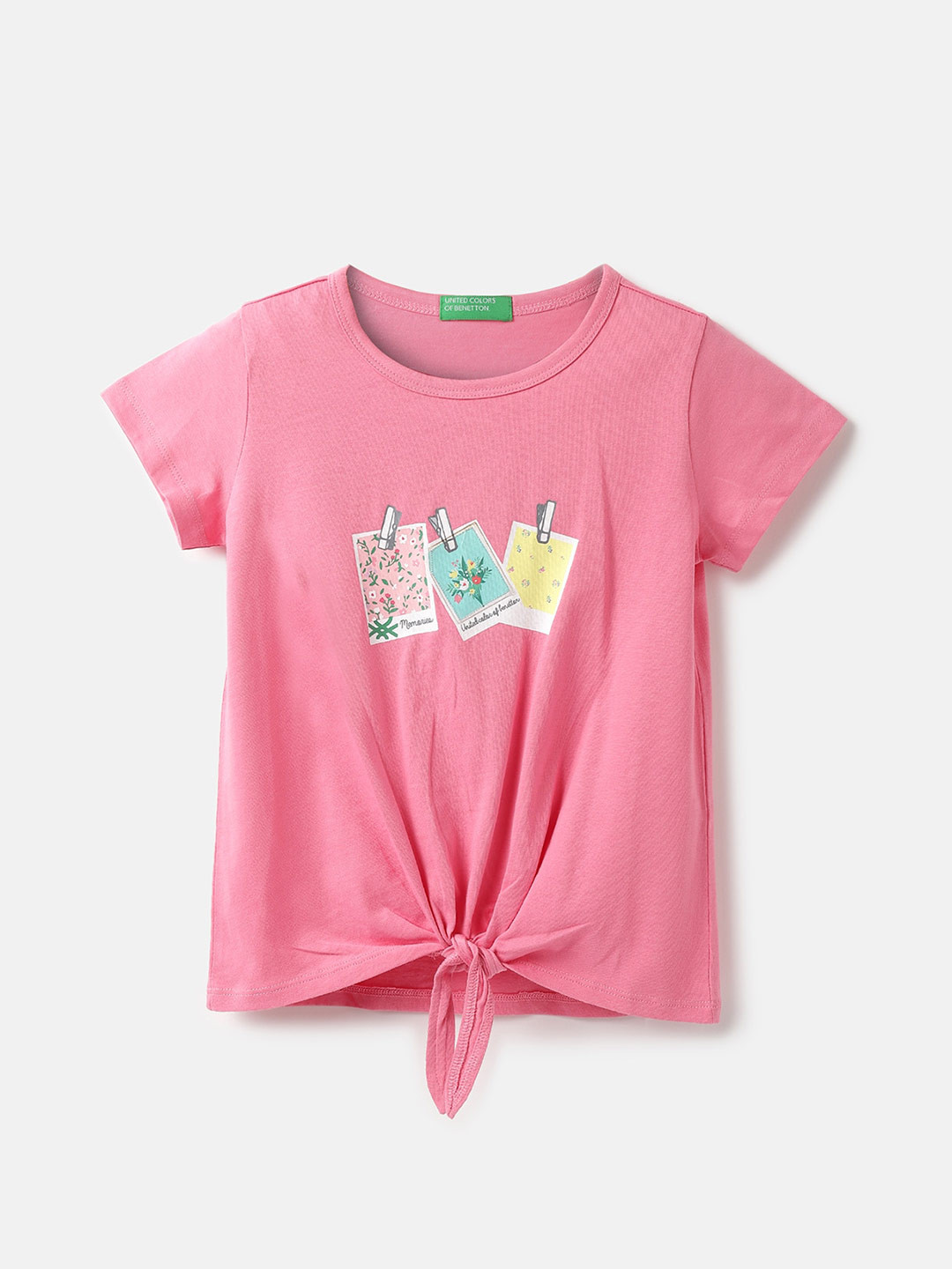 United Colors of Benetton Graphic Printed Cotton Top