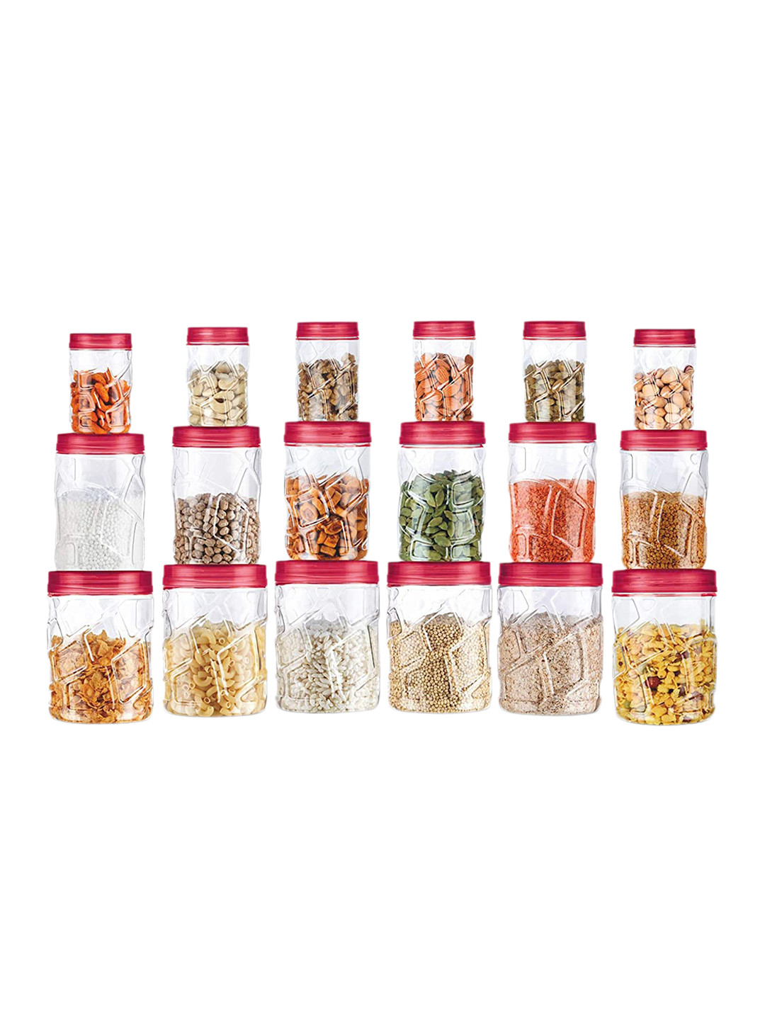 Milton Vitro Pet Jar Set 18 Pcs Red Wine Container 6 x 230ml 6 x 600ml & 6 x 1.18L